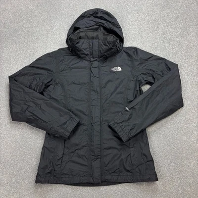 North Face Jacke Damen Small Schwarz Hyvent Windbreaker Kapuze Regenmantel... - Bild 1 von 4