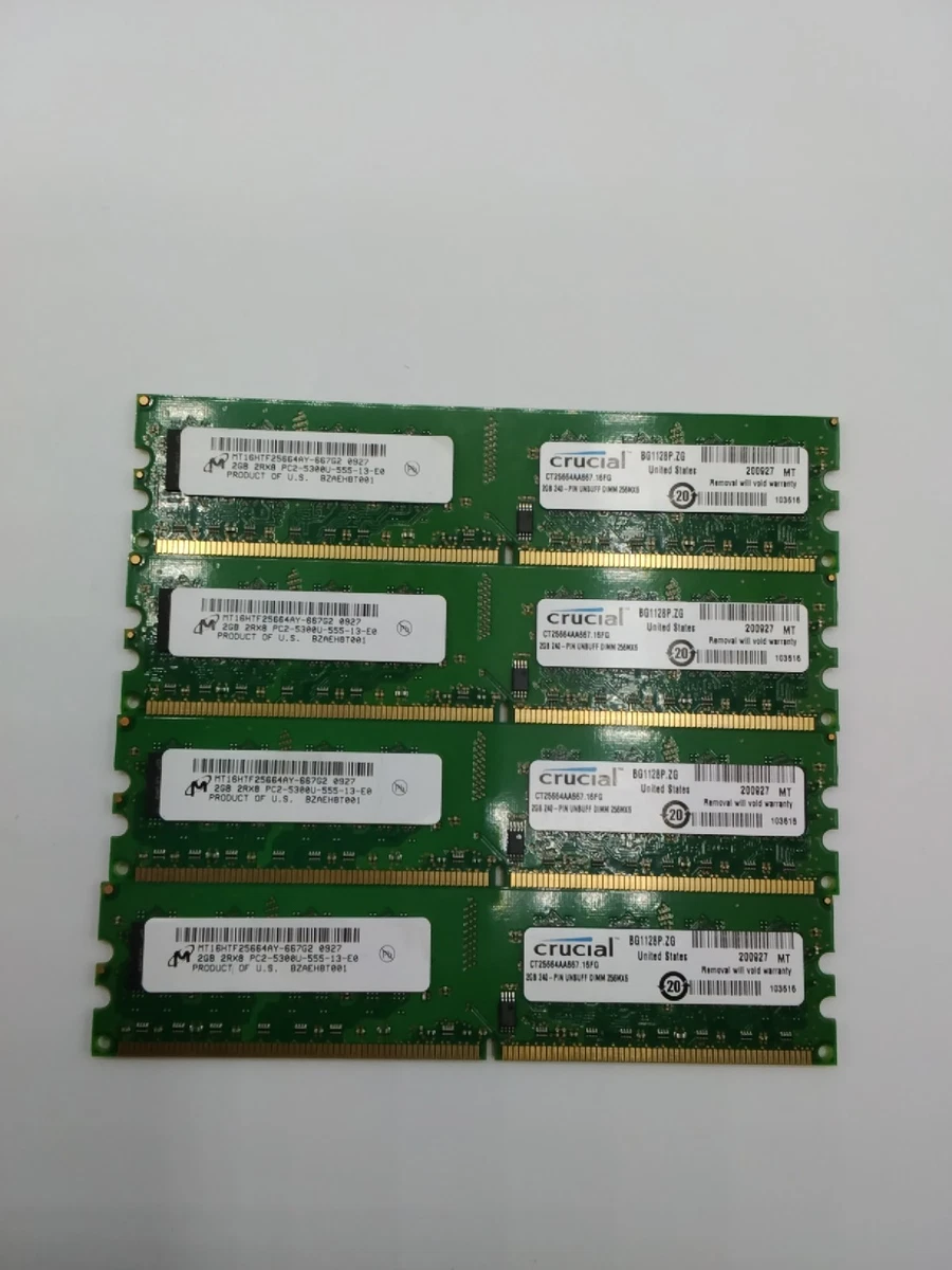 Micron DDR2 SDRAM Computer 8 GB Total Capacity Memory (RAM) for