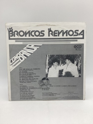LOS BRONCOS DE REYNOSA con banda (89’ ECO VINYL LP MEXICO) VG++ (scarce!) - Picture 3 of 11