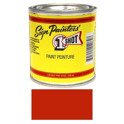 1/2 Pint 1 Shot 104L BRIGHT RED Paint Lettering Enamel Pinstriping One Shot