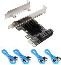 Scheda PCIE3.0 SATA 4 Porte Con Cavi, Espansione Controller Con Staffa a Basso P