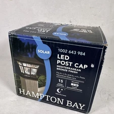 Hampton Bay 4x4 or 6x6 Mediterranean Bronze LED Outdoor Solar Deck Post Light