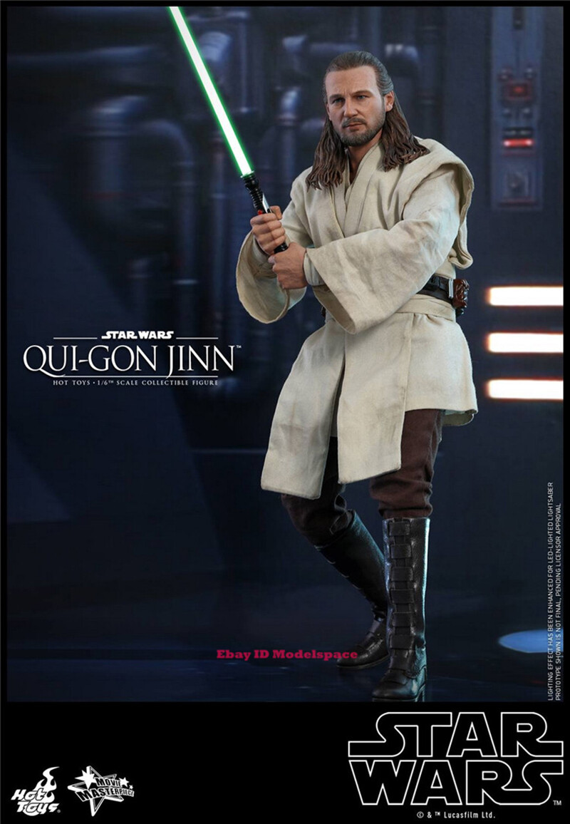1/6 Hot Toys HT MMS525 Star Wars Qui-Gon Jinn Action Figure In