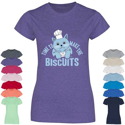 Damen T-Shirt Time to Make the Biscuits Katze Kekse