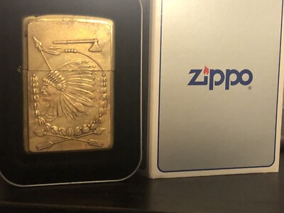 ZIPPO 1997 BARRETT SMYTHE INDIAN CHIEF WILD WEST SERIES ZIPPO 1997 BARRETT SMYTHE INDIAN CHIEF WILD WEST SERIES