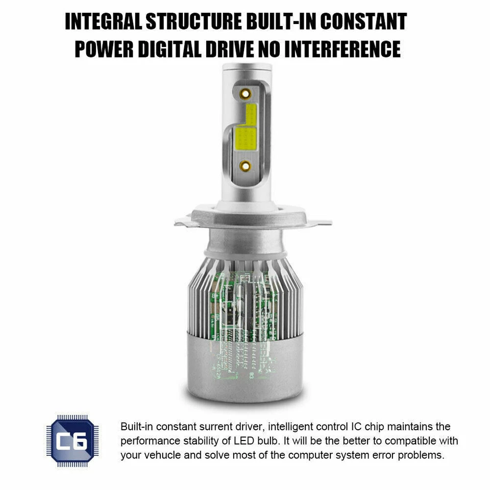 For Can-Am Outlander Max 400 500 570 650 800R DS450 Led Light Bulbs Headligh - Image 2 of 4