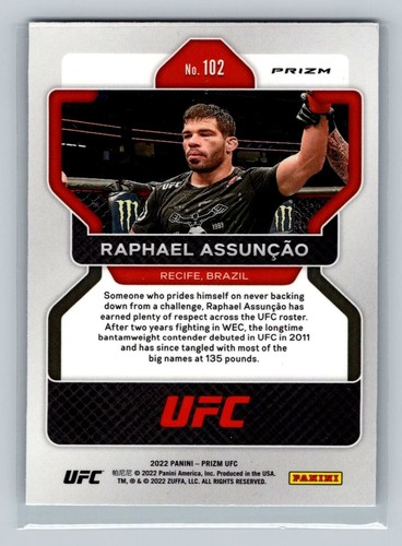 Raphael Assuncao 2022 Panini Prizm UFC #102 Silberpreis Brasilien - Bild 2 von 2