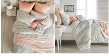 Chenille Lattice Comforter Set PERI HOME Gray NEW size King
