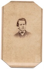 Antique CDV Circa 1860s Buchholz & Hendrick Handsome Young Man Springfield