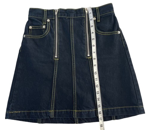 Proenza Schouler White Label Denim Mini Skirt Indigo Size 0 - Picture 7 of 11