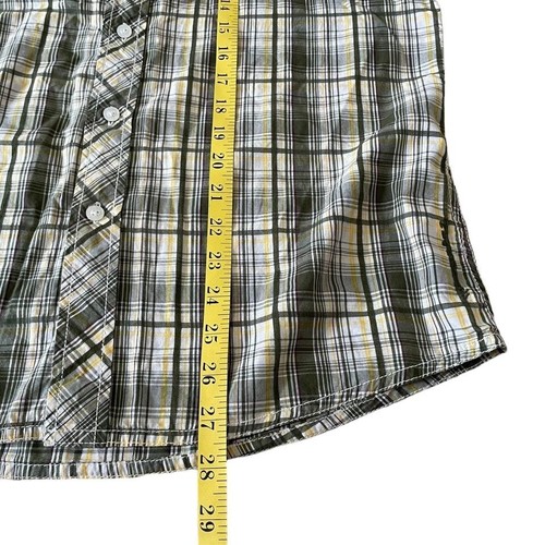 Wrangler True Wanderers Shirt Men’s Size Large Green Plaid Adventure Racing - Picture 4 of 5