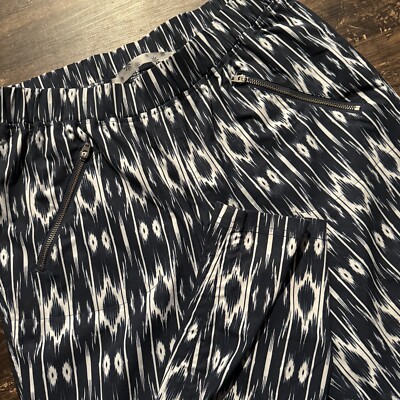 Athleta Pull-on Athleisure Yoga Travel Pants Sz 4 Pocket Zippers Tapered Casual