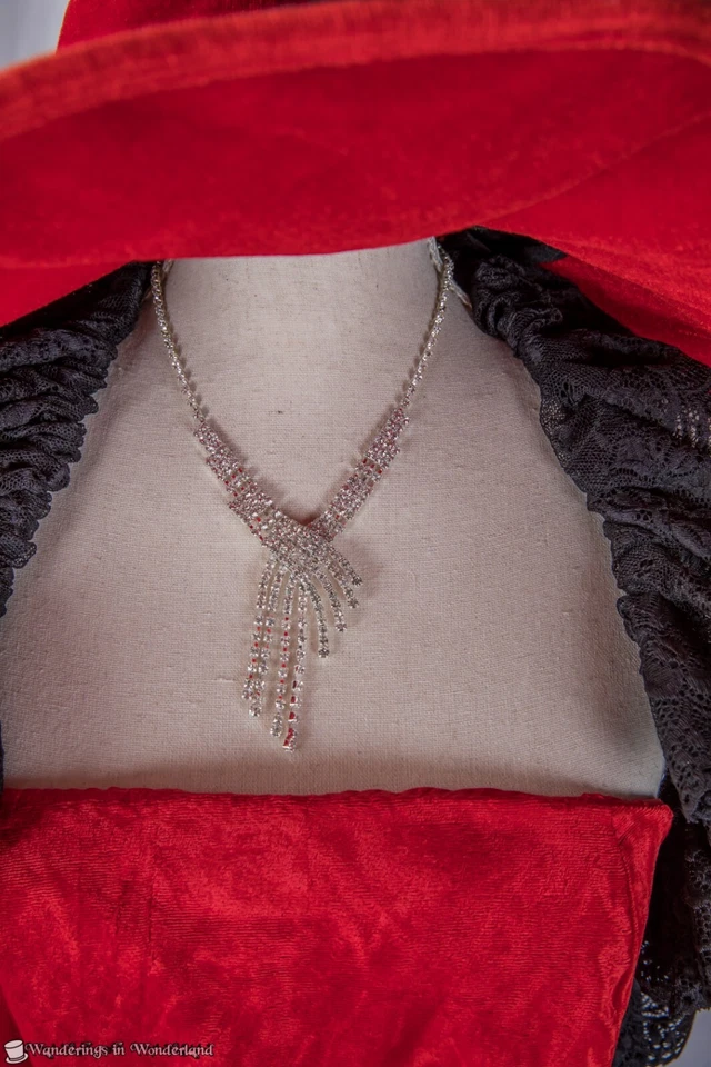 Red Velvet Steampunk Costume Small Victorian Goth Bustle - Image 3 of 4