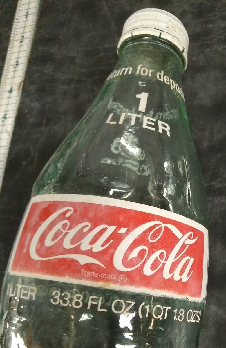 Vintage Coca Cola Glass 1 Liter Bottle with Lid | eBay