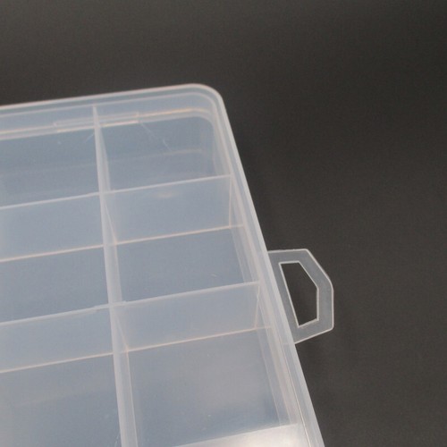 24 rejillas caja de almacenamiento de plástico joyería cuentas puntas de uñas soporte de monedas estuche organizador - Imagen 5 de 5