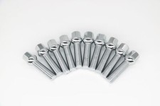 M12x1.5 Ball Seat Lug Bolts 24mm Shank Fits Audi Volkswagen Mercedes Benz