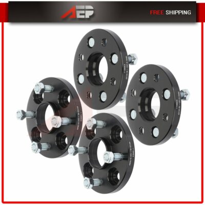 4X 4x100 4 Lug Hubcentric Wheel Spacers 15mm 12x1.5 Fits Honda Fit Civic Prelude