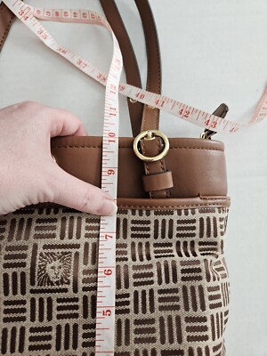 Anne Klein Brown Canvas Shoulder Bag NWOT Double Handle | eBay Anne Klein Brown Canvas Shoulder Bag NWOT Double Handle | eBay