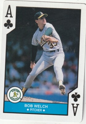 FREE SHIPPING-MINT-1990 US Playing Cards Major League All-Stars Bob Welch #AC