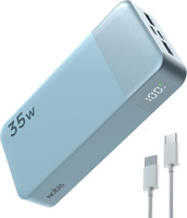 Nobis Power Bank, 20000Mah Tragbares LadegeräT, 35W Usb C In & Out Blau