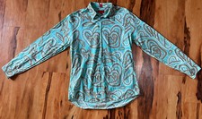HUGO Hugo Boss Large Paisley Mod Print Cotton Long-sleeve Shirt - XL