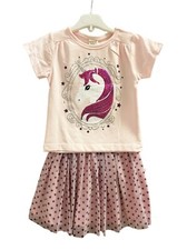 Girls Children Unicorn Princess Dress Costume Tulle Tutu T-Shirt Unicorn Set