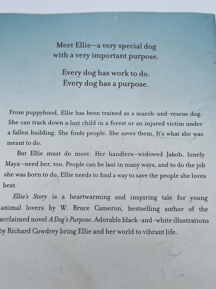 A Dog’s Purpose Ellie's Story Novel A Puppy Tale Paperback W Bruce ...