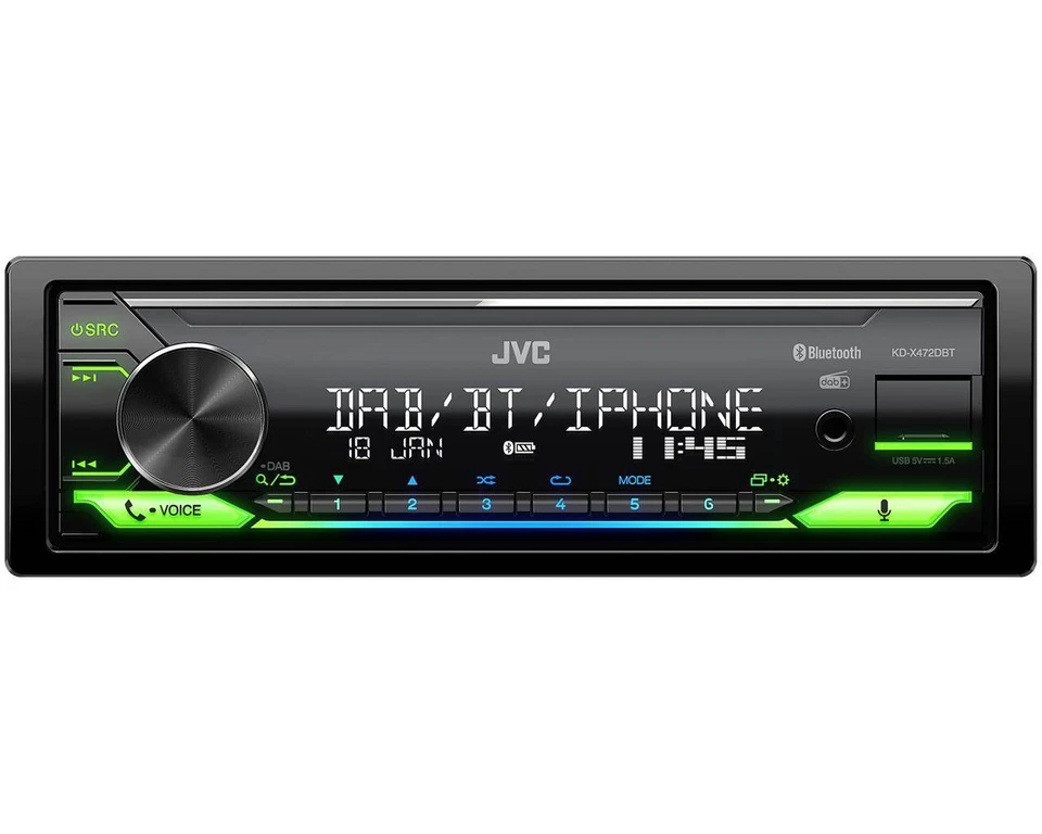 JVC DAB+ Bluetooth USB inkl. Antenne Autoradio für Suzuki Swift III 2005-2010 - Bild 4 von 4
