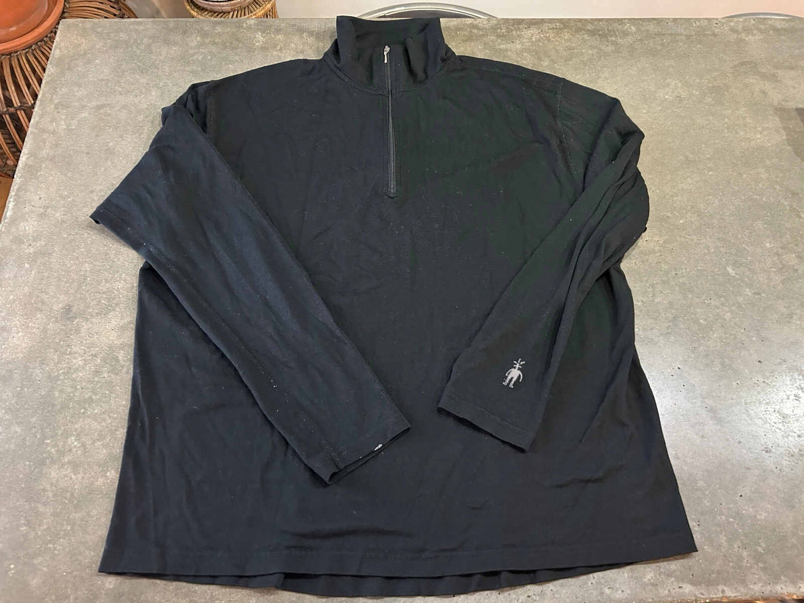 smartwool quarter zip lightweight 100% merino wool base-layer