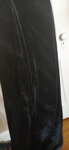 Vintage Dress Womens 8 Black Velvet Maxi Beaded Goth Fairy Whimsigoth Y2k Witchy - Picture 10 of 10