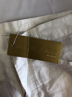 Pantacourt Femme Freeman T. Porter – Lin Blanc, Taille 27 (w27) – Neuf Avec étiquettes