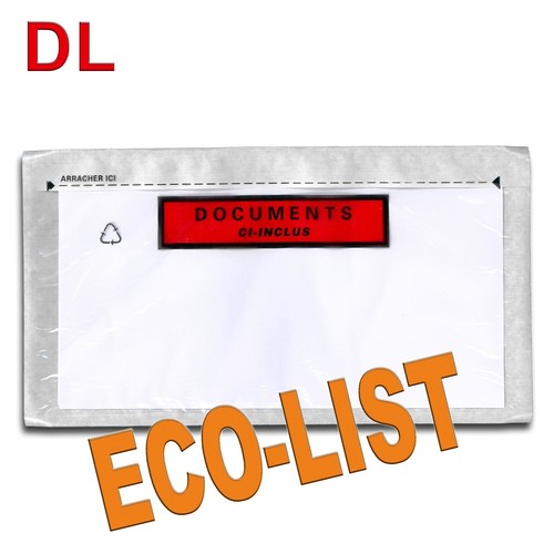Lot De 500 Pochettes à Documents Format DL - Sans Marque - Neuf - Fabriqué En France - Référence ECO-LIST