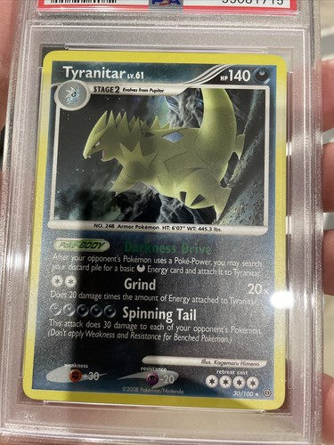 2008 STORMFRONT 030/100 30 TYRANITAR COSMOS HOLO PSA 8 - Picture 6 of 10