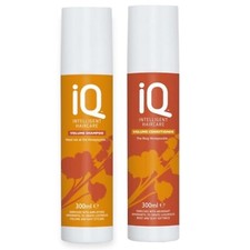 IQ Intelligent Haircare Volume Shampoo OR Conditioner OR Twin,Orange, 300ml - UK