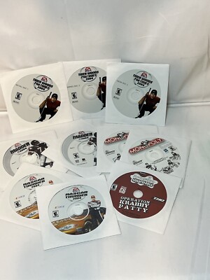 Tiger Wood, Madden, NASCAR Thunder, Monopoly, SpongeBob PC CD Rom Windows 2004