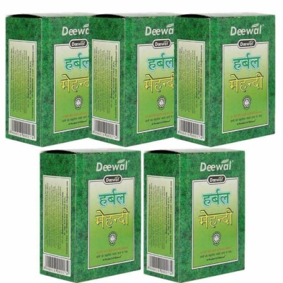 5x Deewal Herbal Mehandi Mehndi Henna Heena Hair Color 100% Natural Free Ship