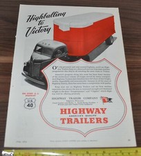 1944 Highway Trailer Truck Ad Ford Tractor Kelite