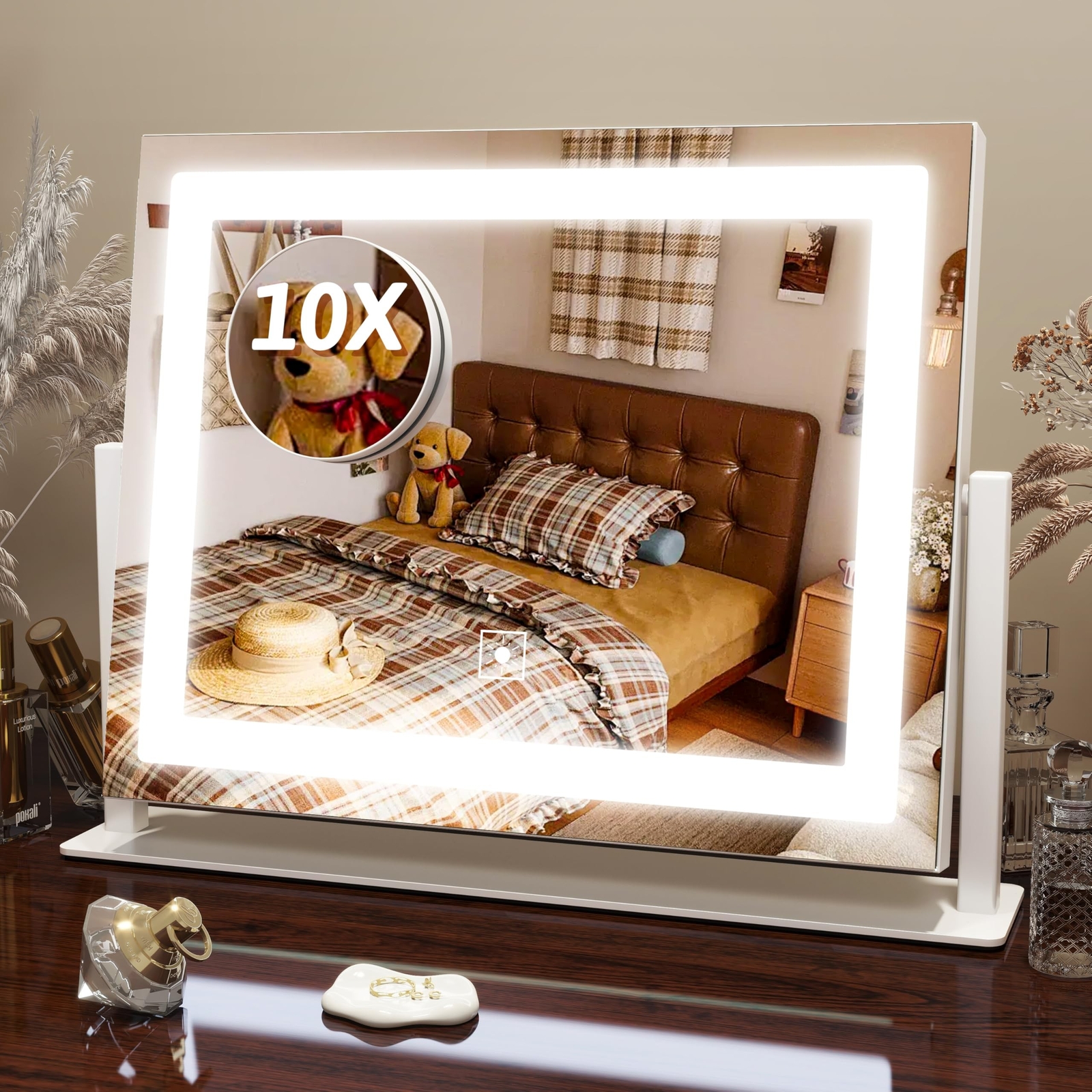 FENNIO 12x16 Smart Lighted Vanity Mirror with Touch Controls