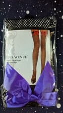 Leg Avenue Fishnet Bow Top Thigh High Stockings Style 9018 - One Size - New