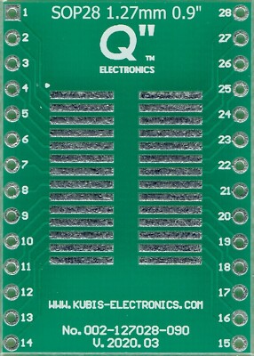 SO28,SOP28,SOIC28,SOJ28,SOH28,BSOJ28,PG-DSO-28 1.27mm(0.05'') to DIP 0.9'' [US]
