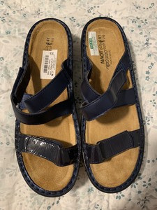 naot navy blue sandals