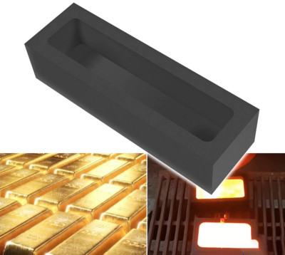 2KG Graphite Ingot Mold for Melting Casting Refining Gold Silver Brass Metal