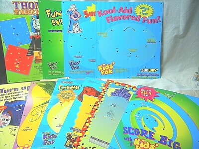 SUBWAY ミールトイ ディスプレイ SUBWAY KIDS PAK MEAL Toys VINTAGE DISPLAY BOARDS ONLY | eBay