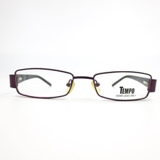 tempo WM1013 PU Purple Rectangular Full Rim Eyeglasses Frame 51[]17 135 mm
