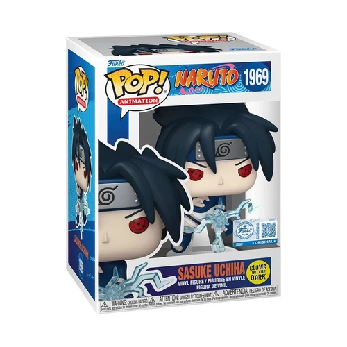 Funko Pop Naruto: Sasuke (Chidori) (GITD) Figure w/ Protector (EE Exclusive)