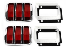 1965-66 Mustang Tail Light Assembly Pair Wbezel Lens Both Right Left Side