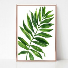 Palm Leaf Leaves Print Picture Wall Art A4 Botanical plant Unframed Home Decor