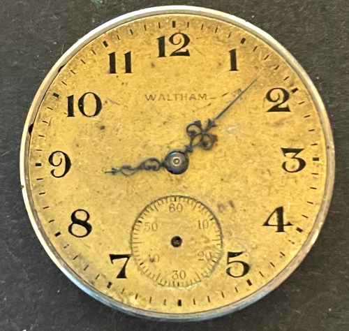 Antique 1915 Waltham Model 1912 510 Pocket Watch Movement Parts/Repair 6/0s 15j