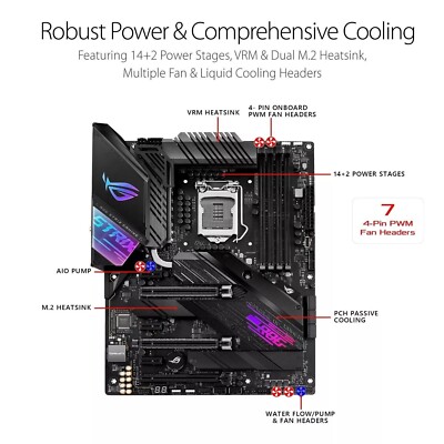 ASUS ROG STRIX Z490-E GAMING Motherboard DDR4 LGA 1200 Intel ASUS ROG STRIX Z490-E GAMING Motherboard DDR4 LGA 1200 Intel