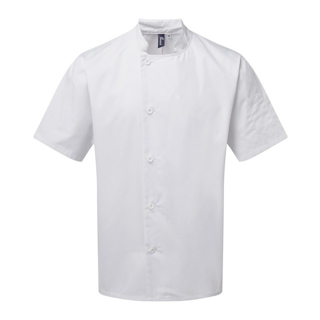 Premier Adults Unisex Essential Short Sleeve Chefs Jacket (PC3918) Premier Adults Unisex Essential Short Sleeve Chefs Jacket (PC3918)